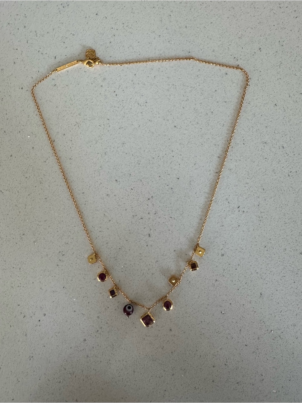 Kendra Scott Gemma Necklace with Purple Gemstone Charms